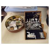 Sewing machine pieces and buttons