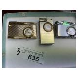 3 Vintage Watch Lighters -Functionality Unknown
