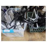 2 totes of hangers