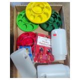 Poultry feeder and water cups