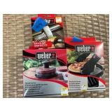 3 Weber Grilling Items - Press, Gloves & Lamp