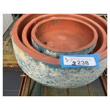 3 Decorative Pottery Planters