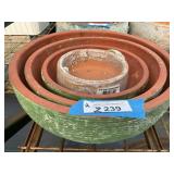 4 Decorative Pottery Planters