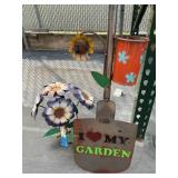 2 Metal Garden Decor