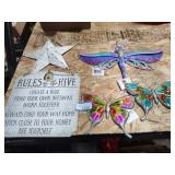 Metal decor 5 items