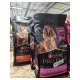 3 bags Purina dog food
