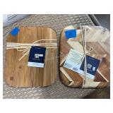 2 Madeira Teak or Acacia Cutting Boards
