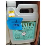 2 bottles Meyers hand soap refills