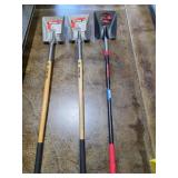 3 shovels
