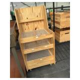 Rolling wood display case
