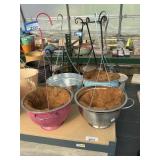 4 hanging planters
