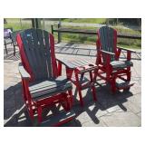 Composite rocking chairs with table