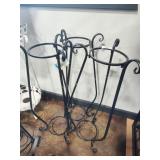3 metal globe stands