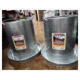 2 30lb poultry feeders