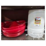 3 22lb hanging poultry feeders