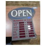 Electric open sign