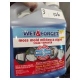 3 jugs Wet and Forget stain remover .5 gal