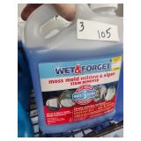 3 jugs Wet and Forget stain remover .5 gal