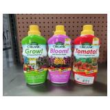 3 bottles plant food