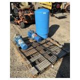 2 pumps, pressure tank and other item