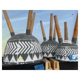 3 Metal Garden Decor Planters