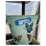 2 Metal Garden Decor Planters