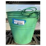 4 Metal Garden Decor Planters