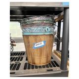 6 painted pails