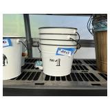 4 painted pails