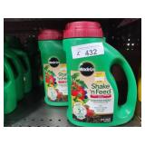 2 bottles Miracle Gro Shake n feed