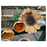 2 Metal Garden Decor Flowers