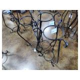 3 metal globe stands