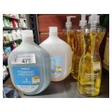Dish soap and hand wash 5 bottles