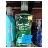 2 bottles laundry detergent