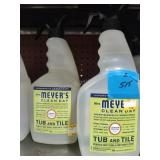 2 bottles Meyers tub and tile cleaner