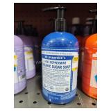 3 bottles Dr Bronners peppermint sugar soap