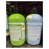 3 bottles Dr Bronners sugar soap
