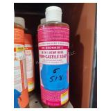 6 bottles Dr Bronners rose soap