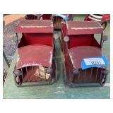 2 Decorative Auto Metal Planters