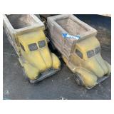 2 Plaster Jalopy Truck Planters