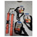 5 dog assorted harness and collars