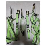 5 dog assorted harness and collars