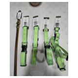 5 dog assorted harness and collars