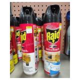 5 cans Raid ant and roach spray