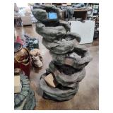 Rock fountain - 47" T resin