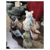 4 garden figures