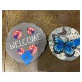 Two Concrete Decor Plaques