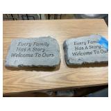 Two Concrete Decor Plaques