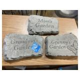 Three Concrete Decor Plaques - Garden