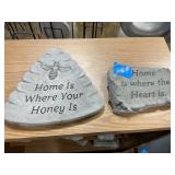 Two Concrete Decor Plaques - Home